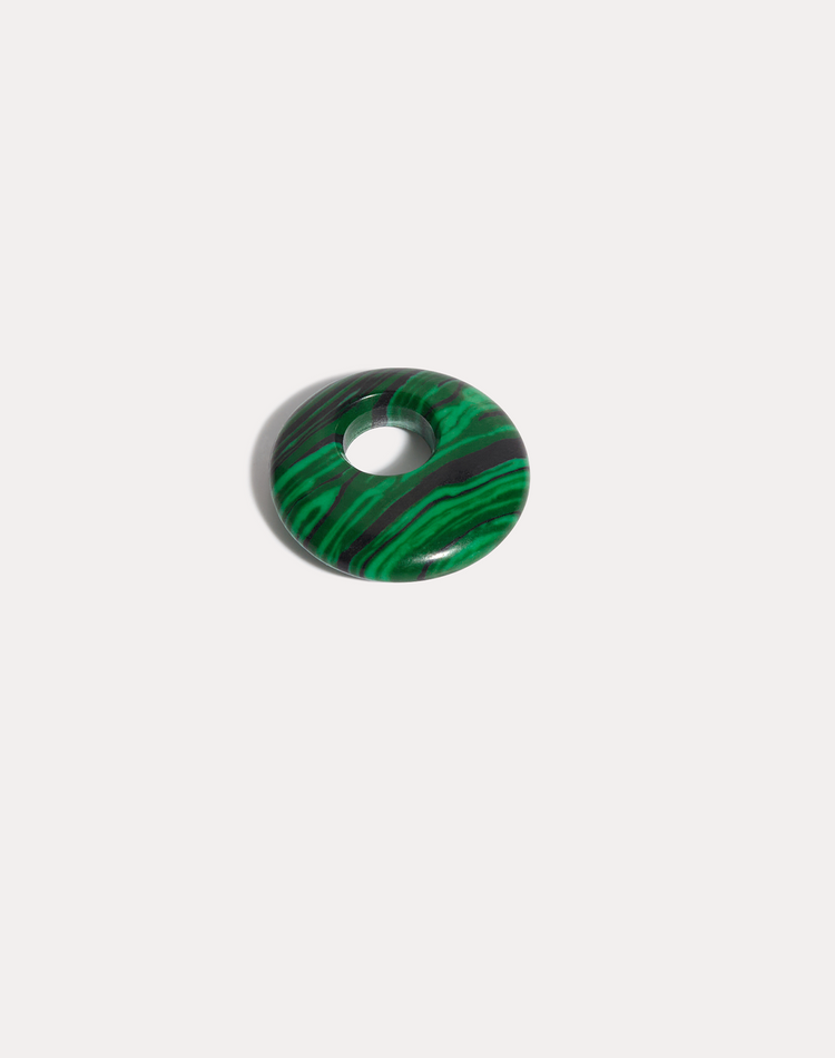 Malachite Doughnut Earring Charm